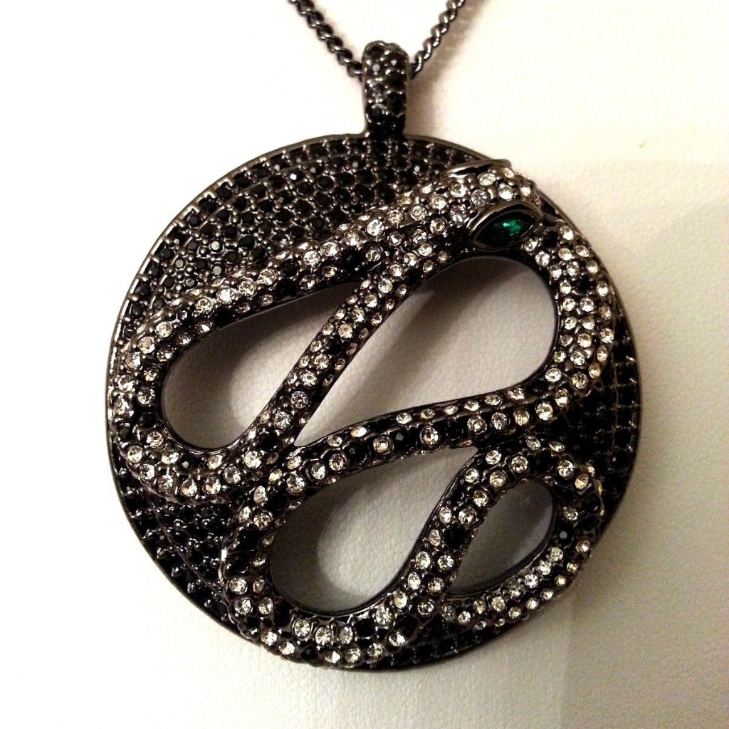 Abs By Allen Schwartz Hematite-Tone Necklace